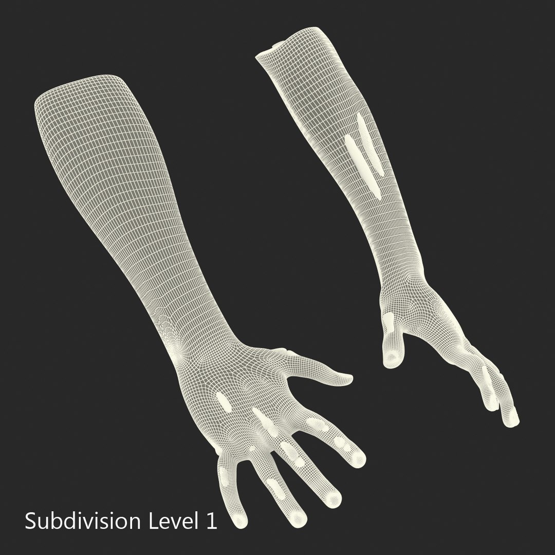 3d model zombie hands pose 3