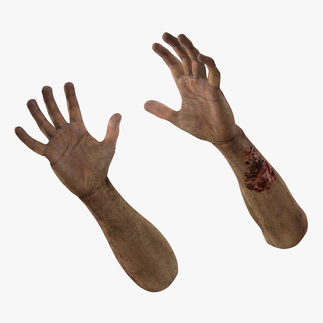 Zombie Hands Pose 3 3D Model 3D model preview
