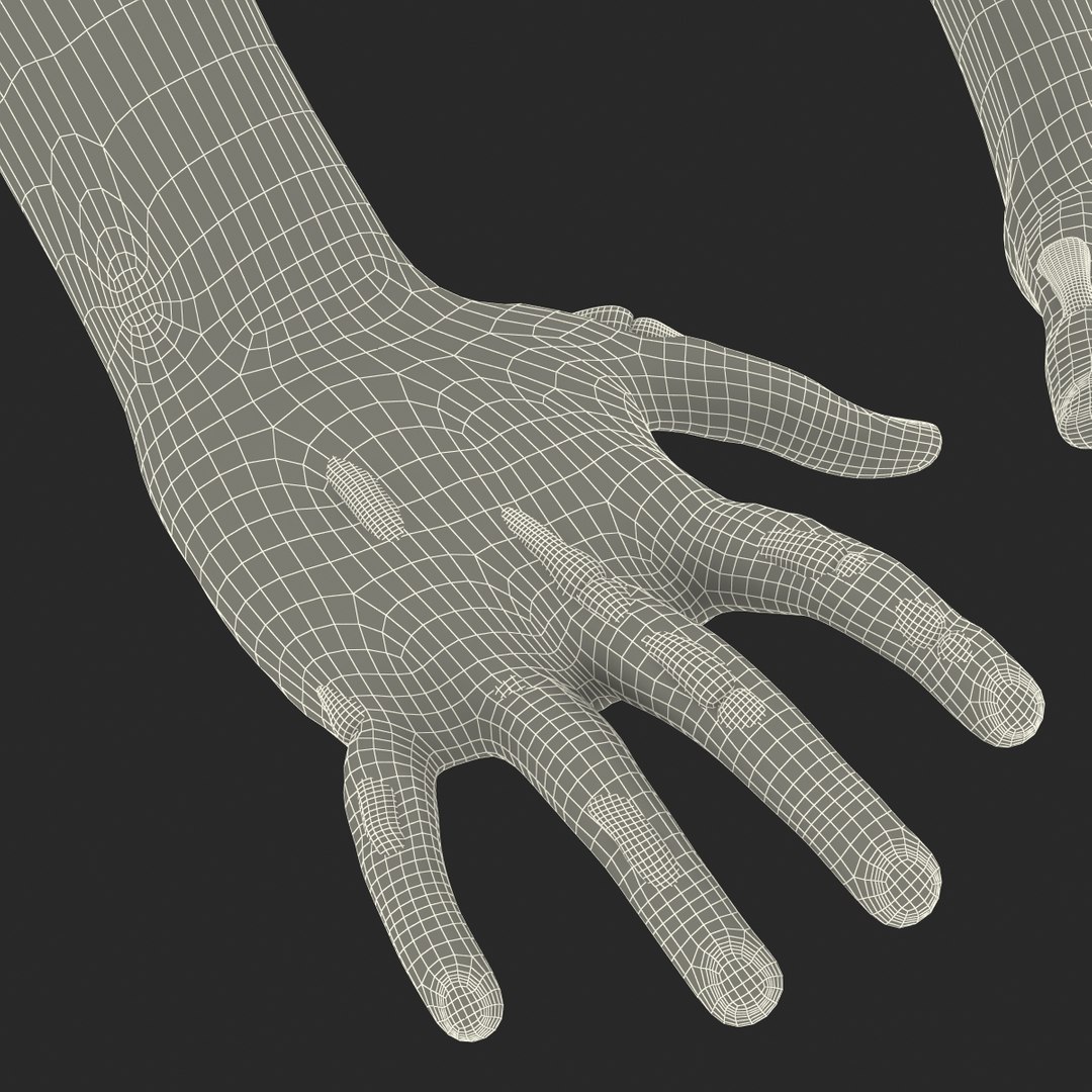 3d model zombie hands pose 3