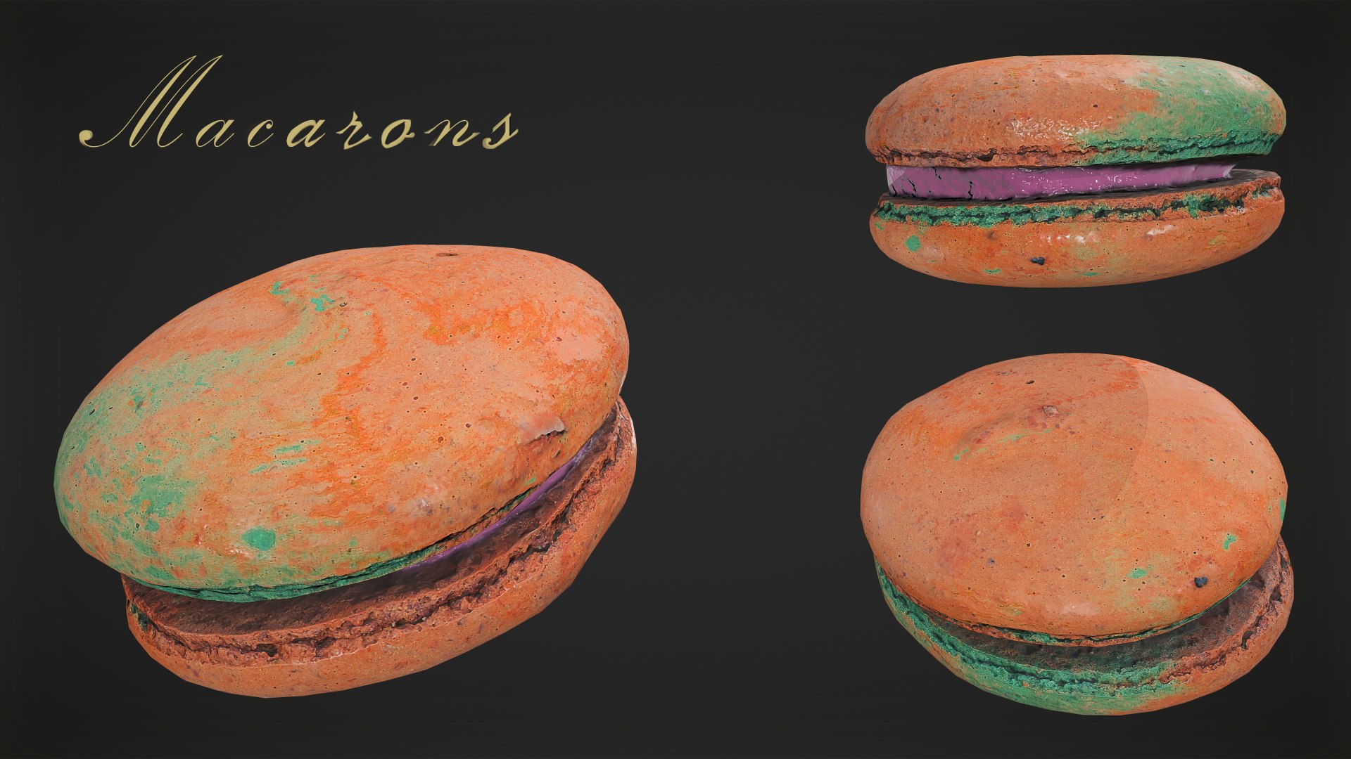 3D Macarons Model - TurboSquid 1771160