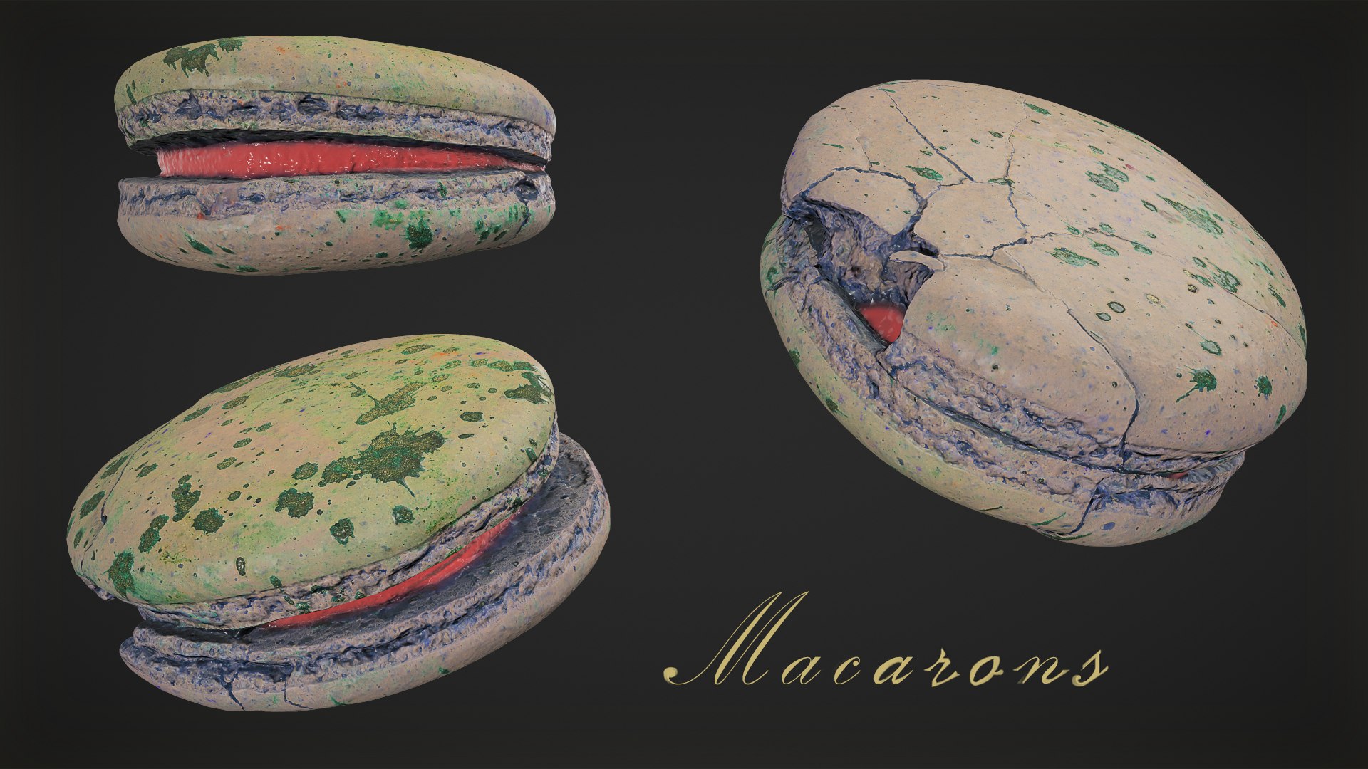 3D Macarons Model - TurboSquid 1771160