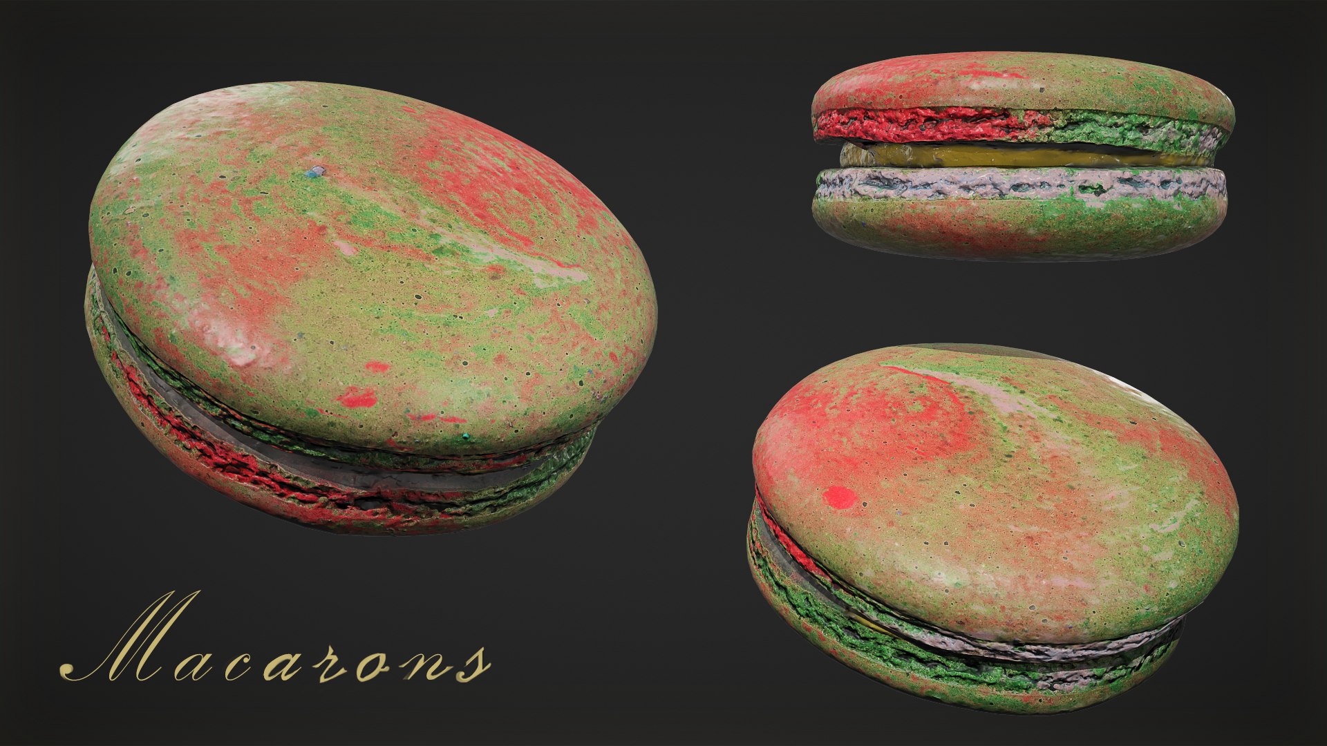 3D Macarons Model - TurboSquid 1771160