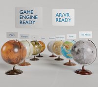 World and celestial bodies globe