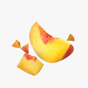 peach slice 3D