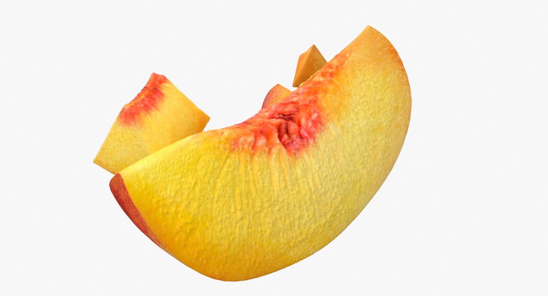 peach slice 3D https://p.turbosquid.com/ts-thumb/3Z/SOgbL1/dJr92BZE/peach_slice_productshoot_d/jpg/1530897615/1920x1080/fit_q87/d19cd1e79cc15bb90509661bdc294819de9566ee/peach_slice_productshoot_d.jpg