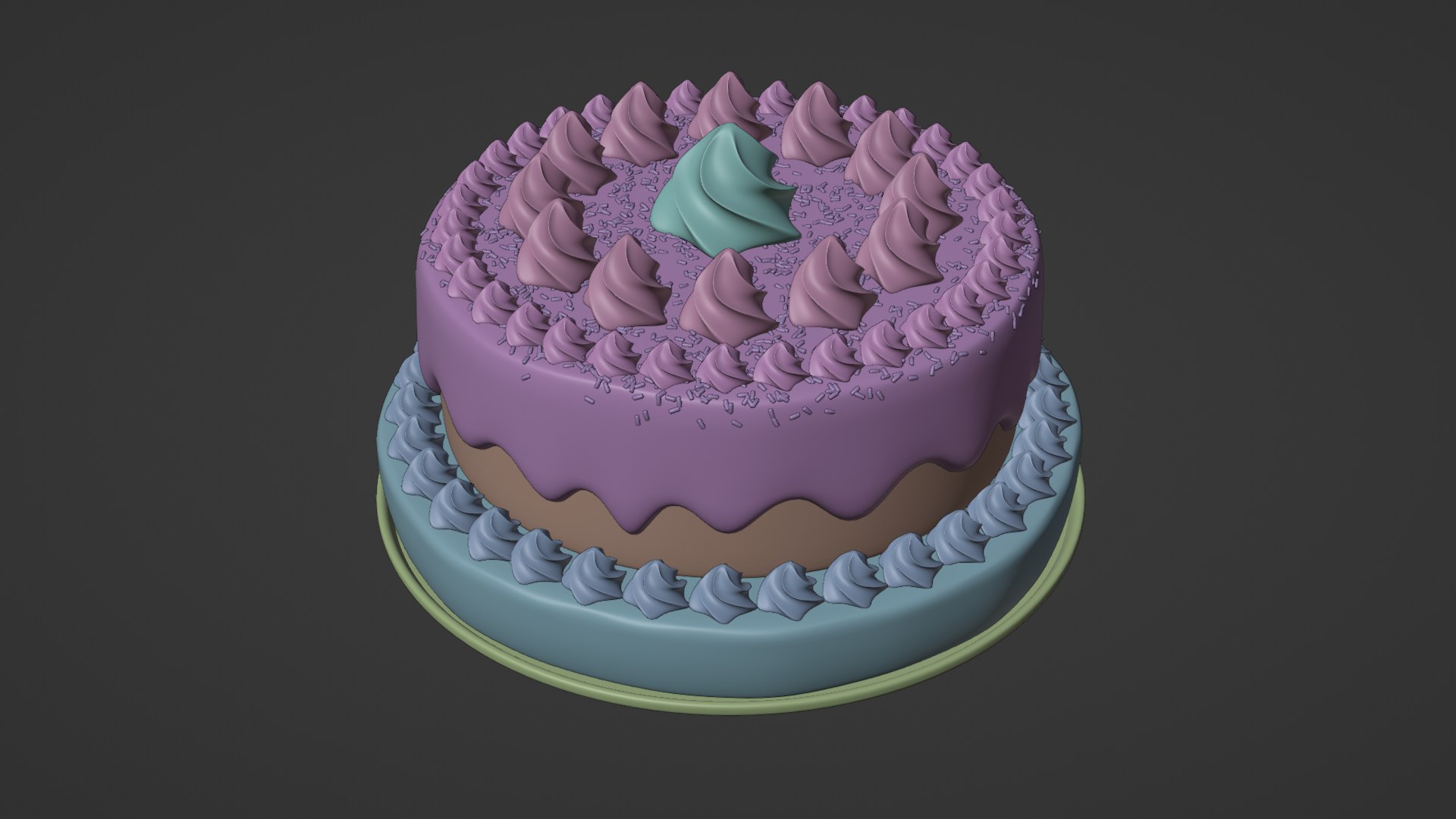 Chocolate Cake Model - TurboSquid 2067406