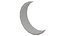 3D Crescent moon Gold And Silver