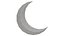 3D Crescent moon Gold And Silver