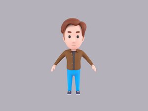 Cartoon Male Character Rigged 092