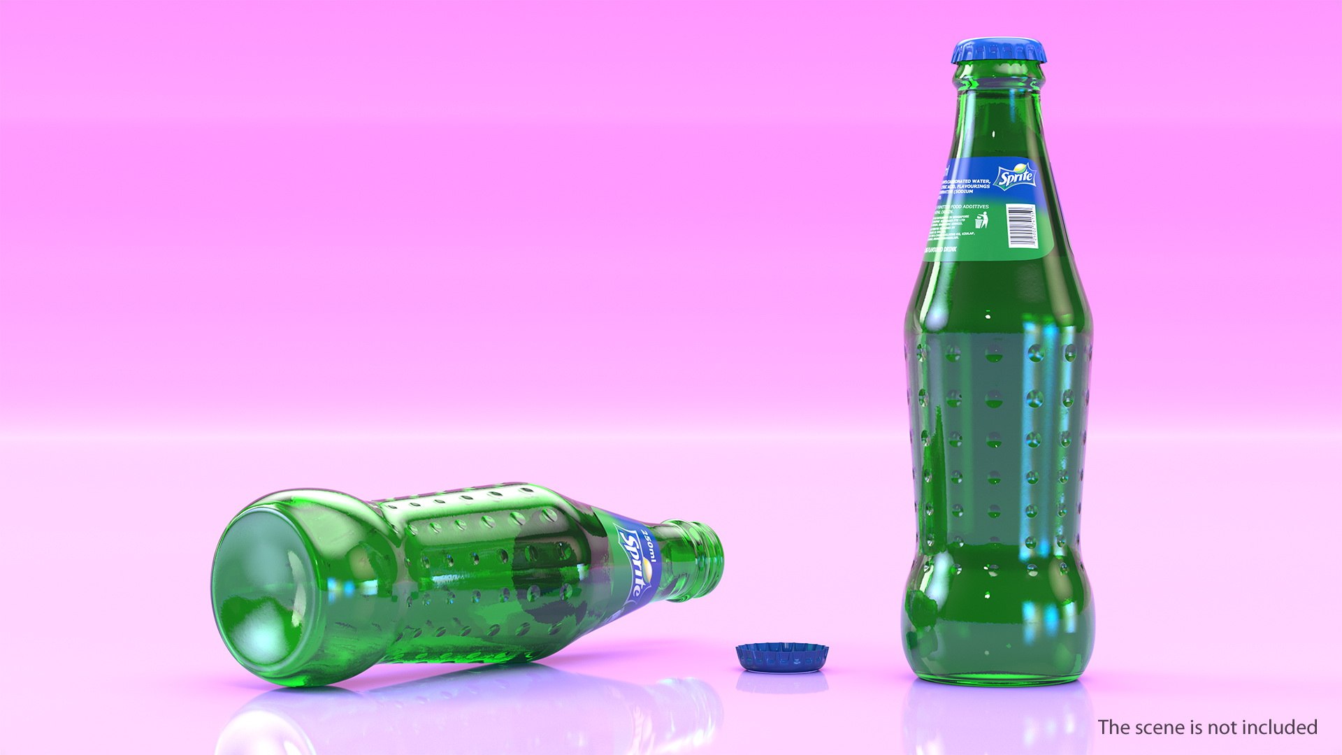 Sprite Glass Bottle 3D Model - TurboSquid 1451142