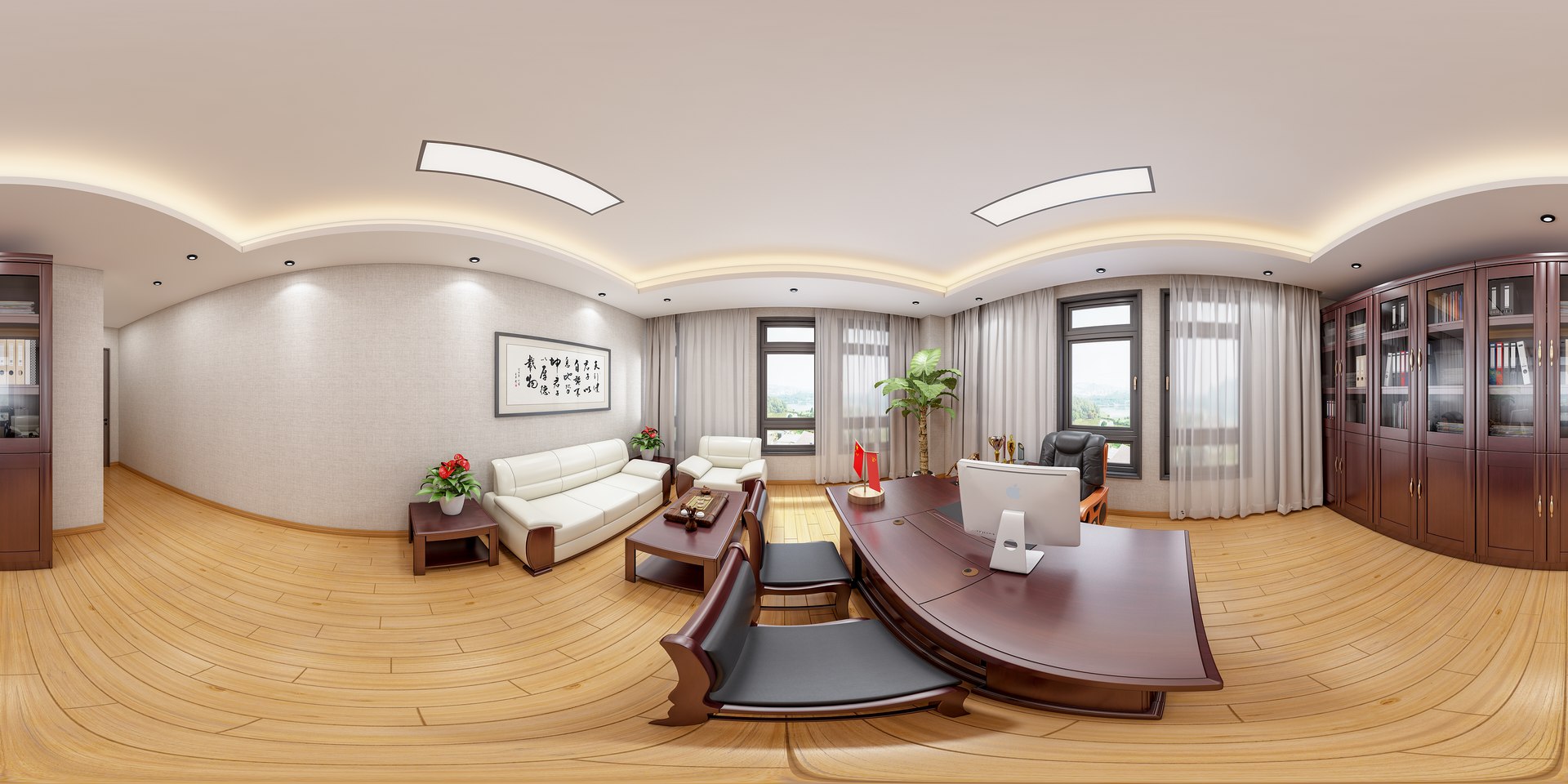 3D Modern Managers Office Panoramic Model model - TurboSquid 2066262