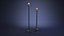 3D model medieval candle stand