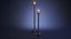3D model medieval candle stand