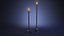 3D model medieval candle stand