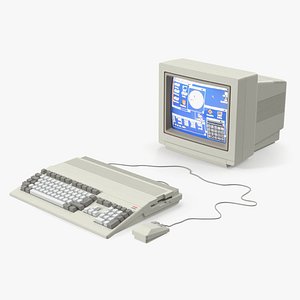 Vintage Computer with Monitor 3D model