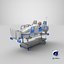 3D model patient medical bed