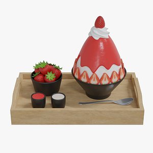 Strawberry Bingsu 3D