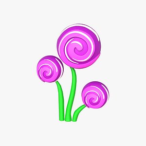 Cartoon Candy Tree 14 3D