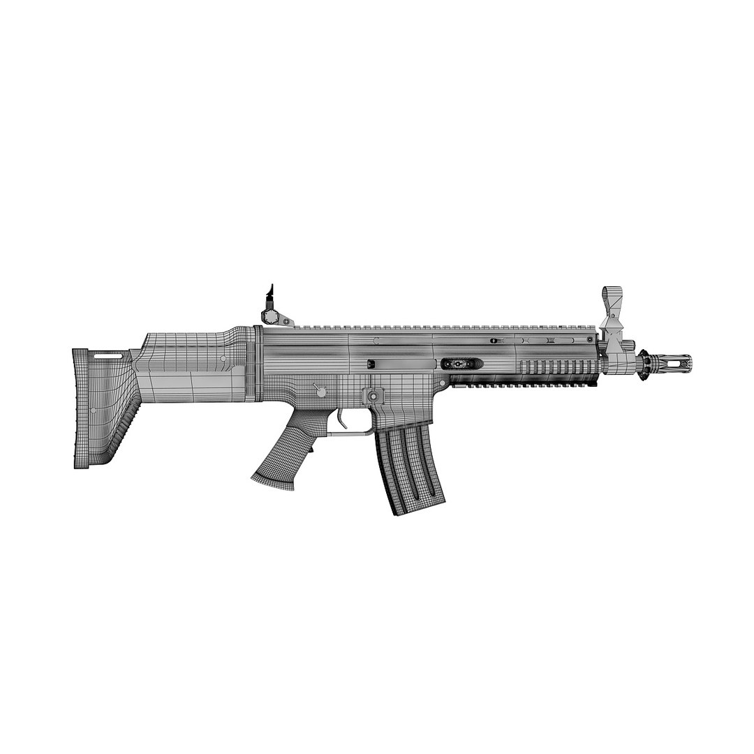 3D combat assault rifle fn scar - TurboSquid 1295082