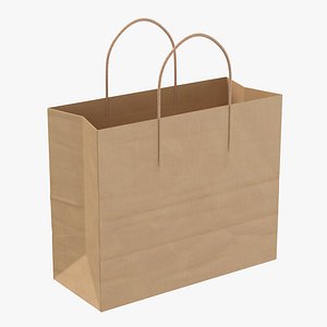 paper shopping bag handle 3D model