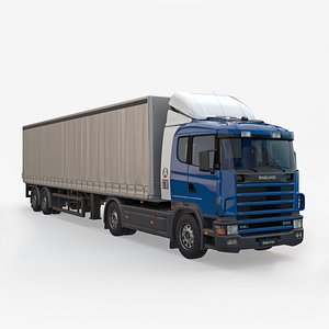 semi truck 3D model
