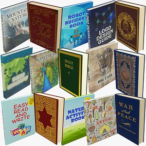 books sets 3D model