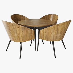 dining table chairs 3D