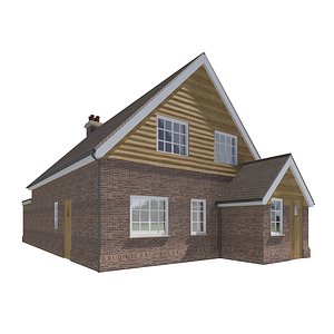 3D bungalow scene model