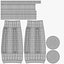 古代寺院の柱 - 石造建築柱の3Dモデル