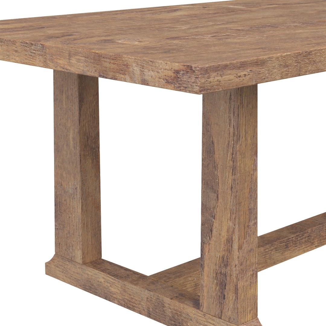 3D Four Hands Otto Dining Table TurboSquid 2060957