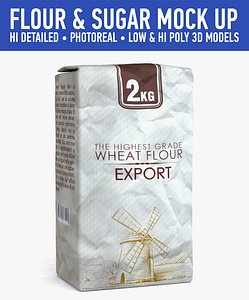 flour sugar c4d