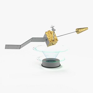 Hologram of the Space Exploration Satellite 3D model