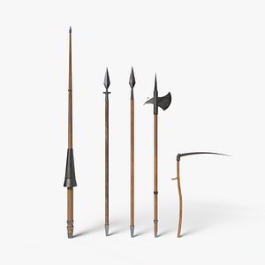 3D Long Weapons - Lowpoly Textured and Colorbased model