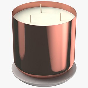 scented candle big metal 3D model