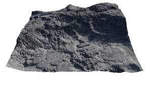 3D The surface of the crater  The surface of an alien planet