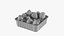 Strawberries in Plastic Container 3D model