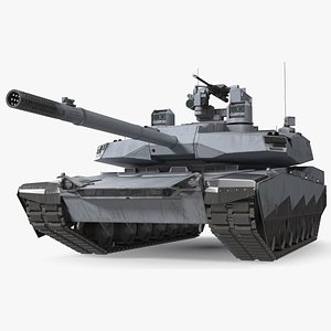 3D model Old Grey Tank Abrams X Rigged for Maya