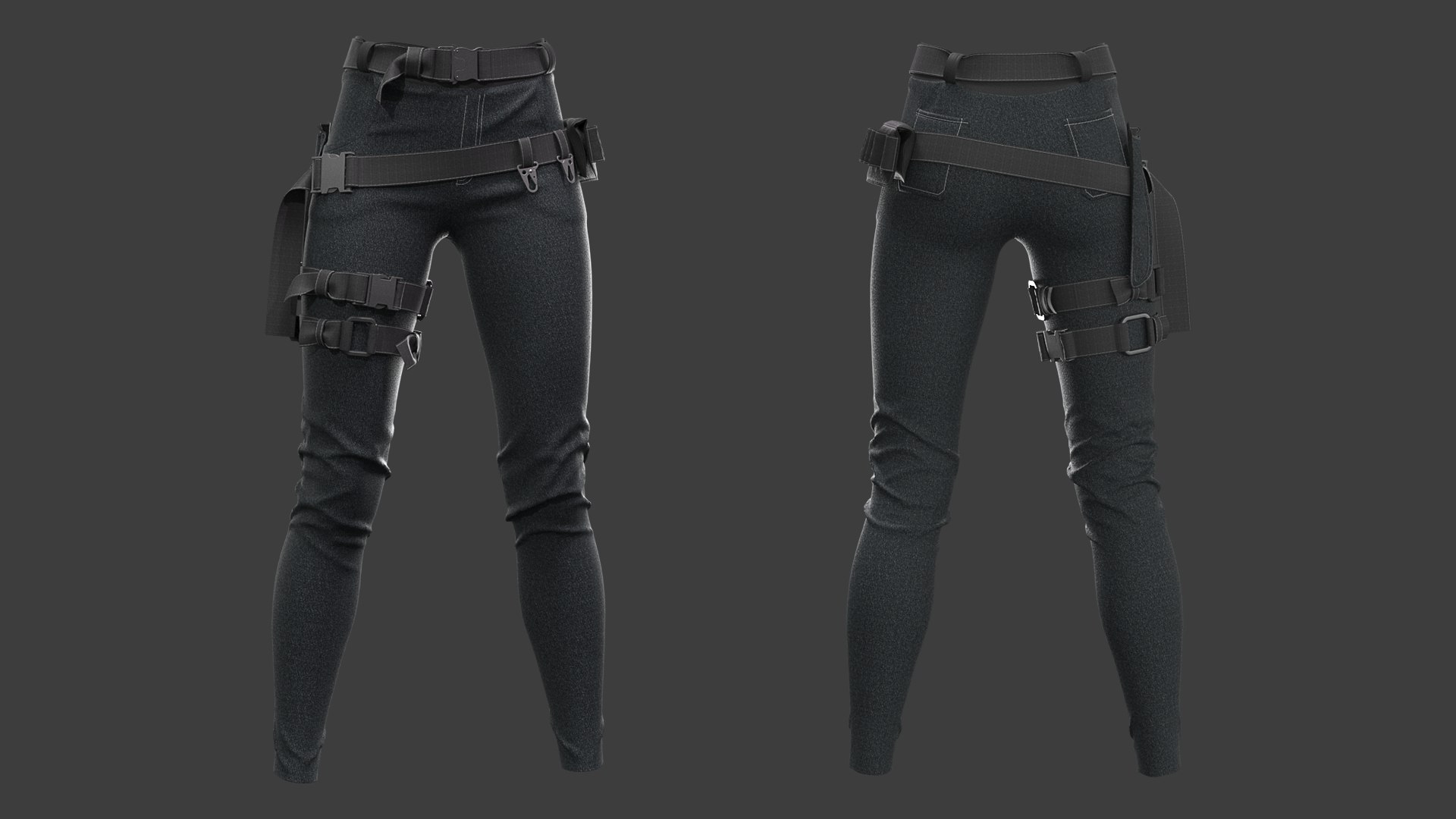 Female Tactical Outfit - 3D Model by abuvalove