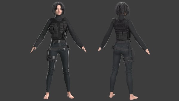 Roupa tática feminina Modelo 3D - TurboSquid 1828617