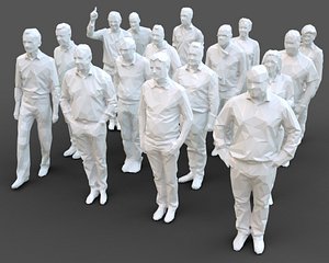 architectural stylized human character 3D model