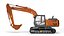 3D realistic hitachi zx200 zx-5 model