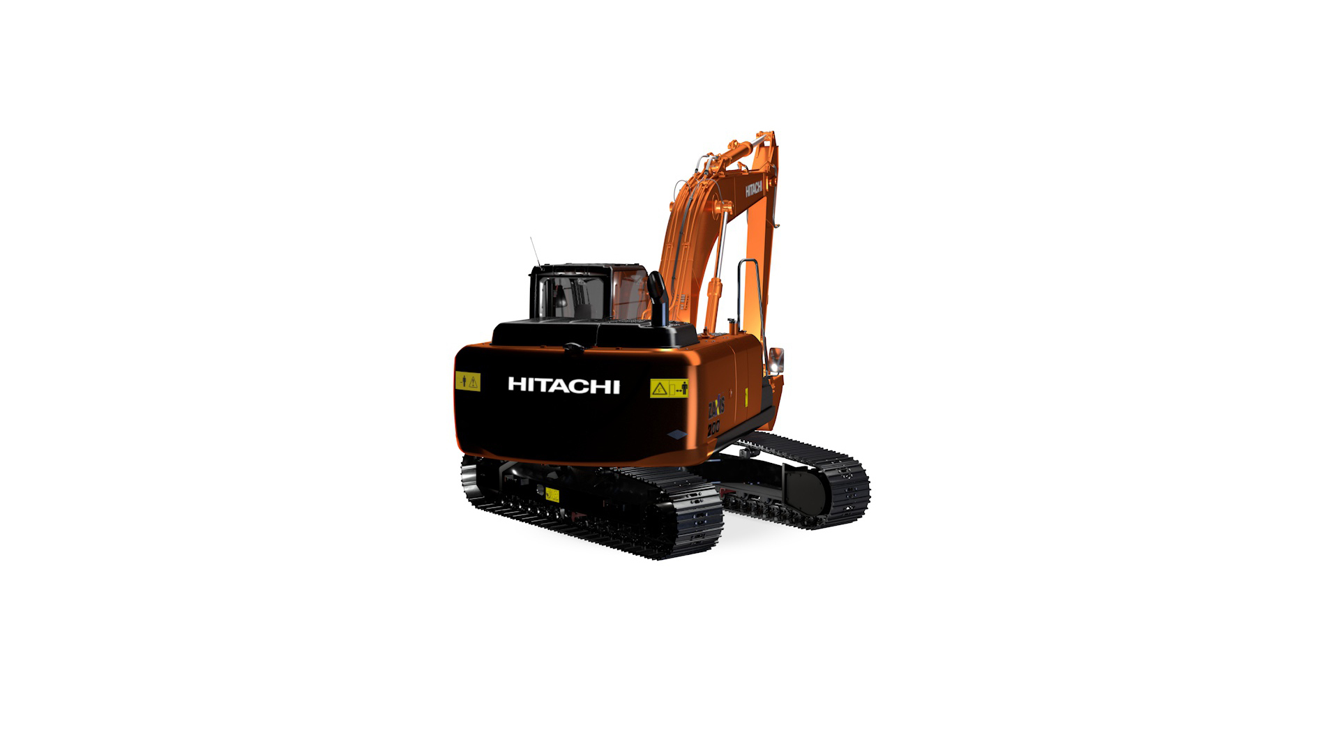 3D Realistic Hitachi Zx200 Zx-5 Model - TurboSquid 1448085