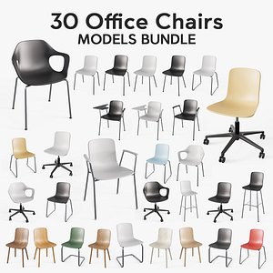 30 Office chairs - PBR High Quality Models Bundle