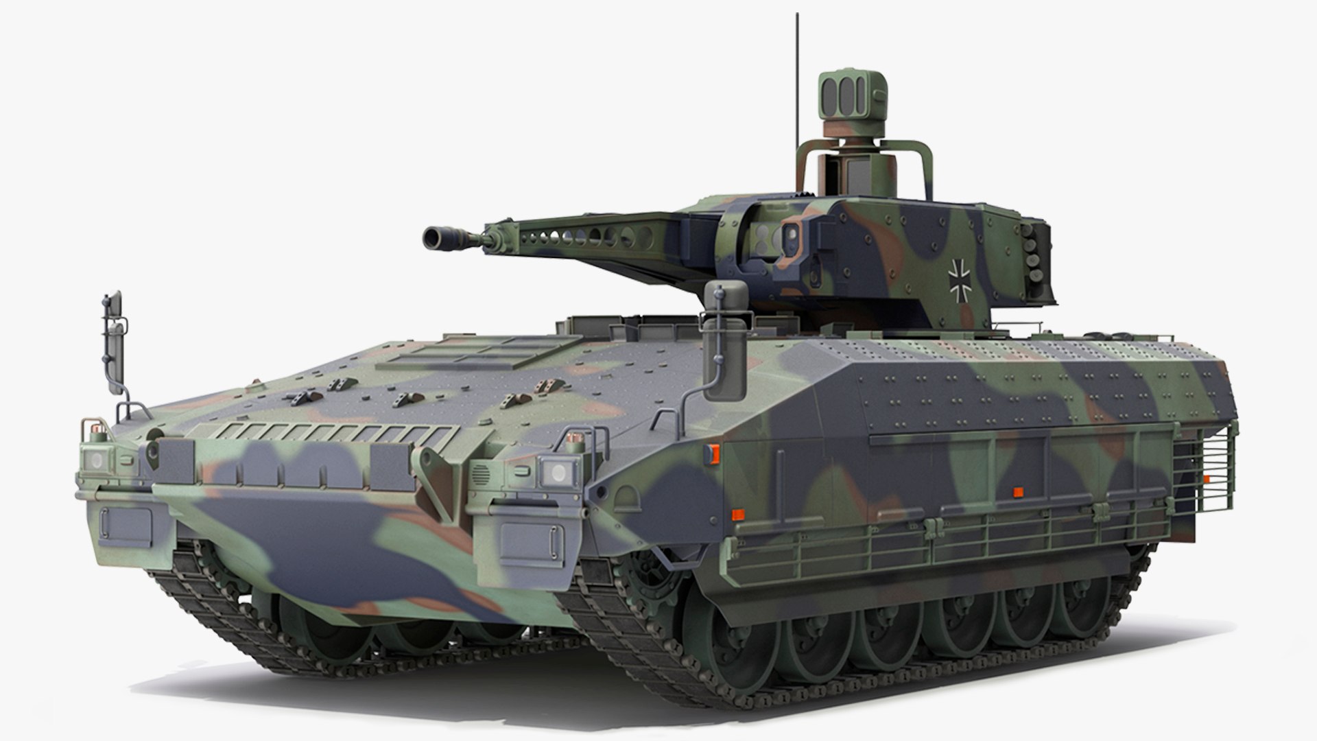 Puma German IFV Military Tank Green 3D model preview