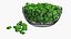 Green Onion Rings in Glass Bowl