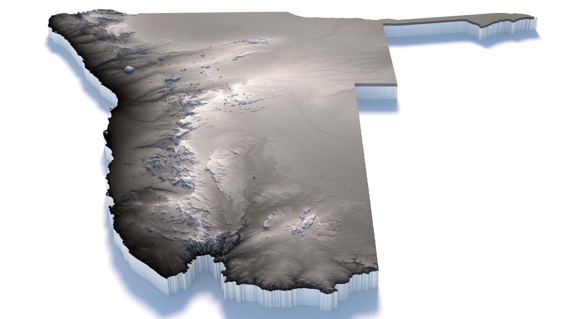 3D Namibia Terrain Map Model - TurboSquid 2336539