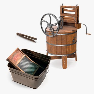 Vintage Laundry Appliances Collection 3D model
