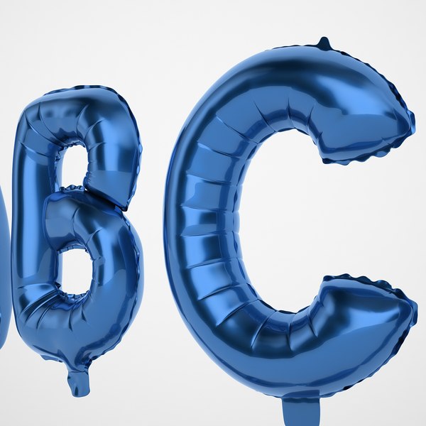 3D foil balloon letters model - TurboSquid 1380470