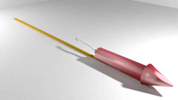 3d model rocket firecracker