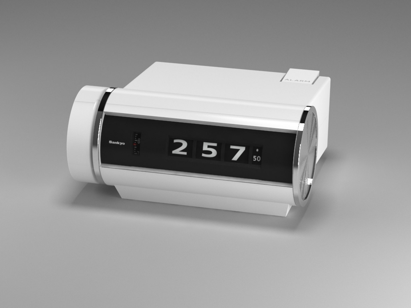 3d vintage flip clock model